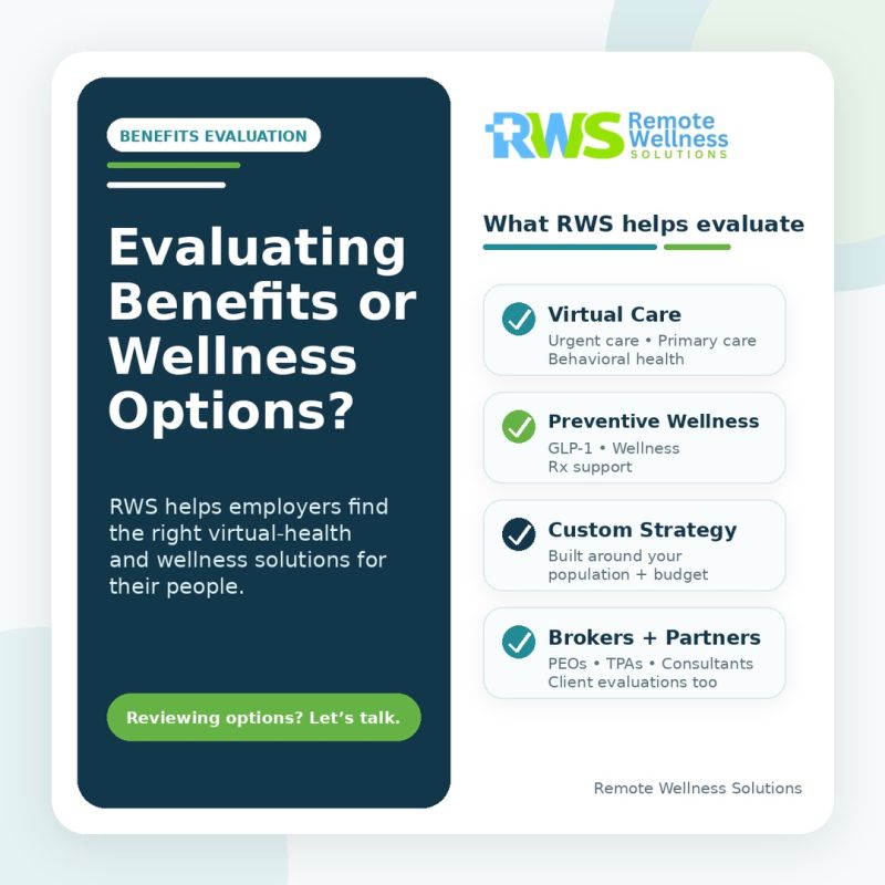 Is your organization evaluating benefits or wellness options?